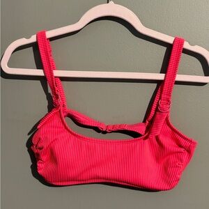 Xhilaration Pink striped swimsuit top